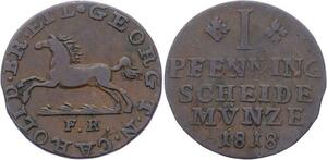 O2958 German States Braunschweig-Wolfenbüttel Karl Pfenning 1818 ->Make offer