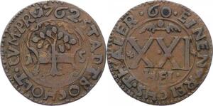 O2971 German States Bocholt 21 Heller 1762 ->Make offer