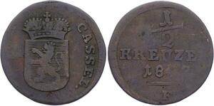 O3002 Germany Hessen Kassel 1/2 Kreuzer Wilhelm II 1802 ->Make offer