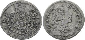O3029 Germany Bavaria 3 Kreuzer Karl Albert 1736 Silver KM# 426 ->Make offer