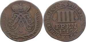 O3083 Germany Munster 4 Pfennig Franz Arnold Metternich 1715 ->Make offer