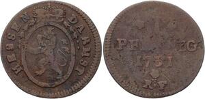 O3095 Very Rare !! German States Hesse Darmstadt 1 Pfennig 1731 ? ->Make offer