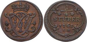 O3109 Germany Cologne 1/4 Stuber Maximilian Friedrich 1767 IK KM#161 AU !!!!