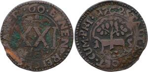 O3112 German States Bocholt 21 Heller 1762 KM# 25 ->Make offer