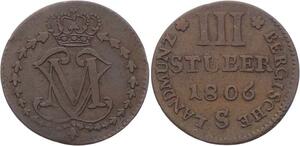 O3154 Scarce German States Berg 3 Stuber Joseph Maximilian IV 1806 ->Make offer