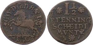 O3159 German States Brunswick-Wolfenbüttel Pfennig Anton Ulrich 1703