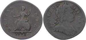 O3164 Great Britain Farthing Britannia Georges III 1773 17773 ->Make offer
