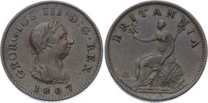 O3169 Great Britain 1 Farthing George III 1807 ->Make offer