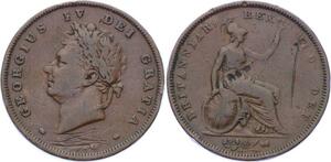 O3194 Great Britain Penny George IV 1825-1827 Graffiti ->Make offer