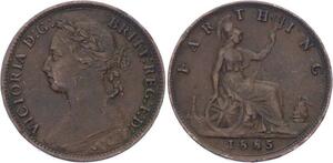 O3228 Great Britain 1 Farthing Victoria 2nd portrait 1885 ->Make offer