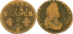 O3262 Liard de France Louis XIV 1695 D Lyon -> Make offer