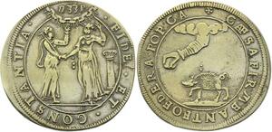 O3289 Scarce Token Holland Alliance Fr En Prov. United 1596 Truie Sow Silvered