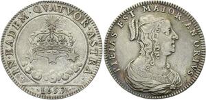 O3293 Rare Jeton Anne Autriche 1657 Louis XIII Spain Marguerite Argent