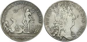 O3299 Rare Jeton Louis XIV Neptune Char trident Argent -> Make offer