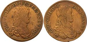 O3324 Rare R2 Jeton Louis XIV Anne Autriche Philippe deuxième fils ->Make offer