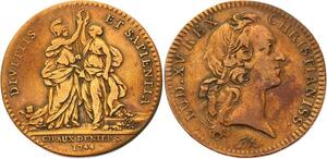 O3326 Jeton Louis XV Chambre Deniers 1744 Pallas et l'Abondance ->Make offer