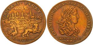 O3342 Jeton Louis XIV Parties Casuelles Prise Arras en Artois 1655 ->Make offer