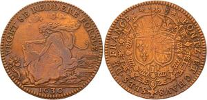 O3349 Jeton Louix XIII Ponts Chaussées Taureau Hercule 1636 ->Make offer