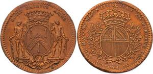 O3358 Rare Jeton Louis XV Dijon Maire Jean Pierre Burteur 1733 ->Make offer