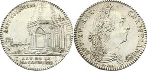 O3372 Rare Jeton Louis XV Corporations Art Maçonnerie Solidité Argent SUP ++