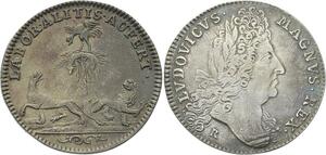 O3420 Rare Jeton R2 Louis XIV Guerre Succession Spain France Angleterre Argent ->M offre