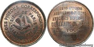 S7636 Finest 10 Centimes Balloon Essai Siège Paris Flor-858 1870 PCGS MS64 GEM