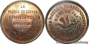 S7659 Finest 10 Centimes Balloon Essai Siège Paris Flor-862 1870 PCGS MS64 GEM