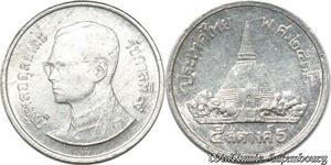 S8619 Thailand 5 Satang Rama IX 2532 1989 UNC -> Make Offer