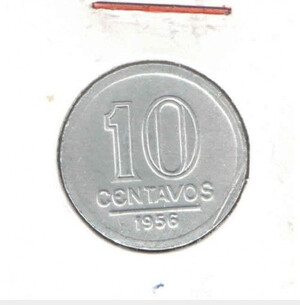 Brazil Coin 10 Centavos 1956 - Aluminum - KM# 564 - ls1411
