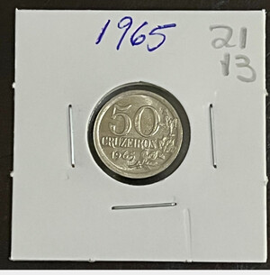 Brazil Coin 50 Cruzeiros 1965 - Nickel - KM# 574 - EBLS2113