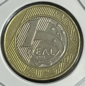 1 Real 1998 Brasil Coin - Bi- Metallic - KM# 652 - EB1351