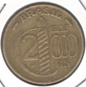 Brazil Coin 2000 Reis 1937 - KM# 548 - eb560