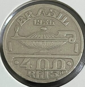 Coin 400 Reis Brazil 1936 -Oswaldo Cruz - KM# 539 - eb904