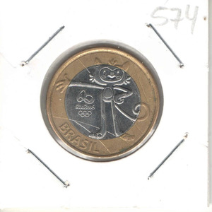 Coin Brazil XXXI summer Olympic Games Rio de Janeiro 2016 KM# 726 Vinicius EB574