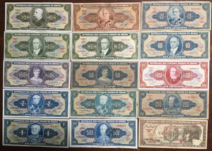 Lot 15 Brazil Banknote Paper Money Cruzeiros 018797