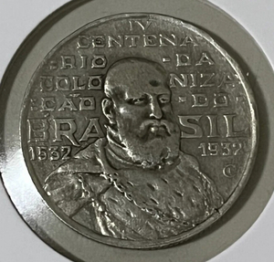 Brazil Silver Coin 2000 Reis 1932 - Silver .500 - KM# 532 - EB1515