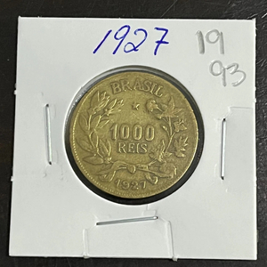 1000 Reis 1927 Brazil Coin - Aluminium-Bronze - KM# 525 - eb1993