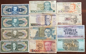 Lot of 12 old Brazilian banknotes 000323