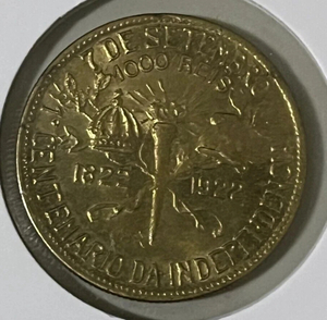 1000 Reis Coin 1922 Brazil -KM# 522 - Aluminum-Bronze -eb1484