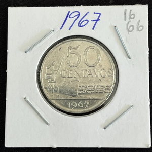Coin 50 Centavos Brazil 1967 - Nickel - KM# 580 - eb1666