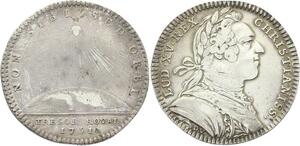 O3443 Jeton Louis XV Trésor Royal Soleil 1751 Argent ->M offre