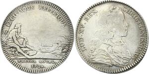 O3468 Jeton Louis XV Trésor Royal Fleuve Grand Reservoir 1724 Argent Silver