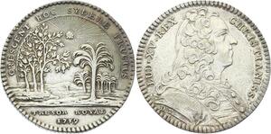 O3474 Jeton Louis XV Trésor Royal avec Rayons Soleil Argent Silver ->Make offer