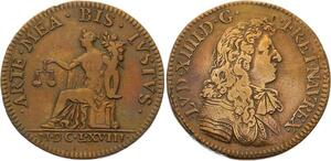 O3515 Rare Jeton Louis XIV Buste à la Cravate Réforme Justice 1658 ->M offre