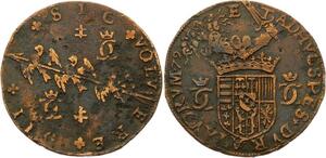 O3537 Rare Jeton Duché Lorraine Charles III Grand duc 1579 TRois alérions