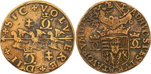 O3540 Rare Jeton Duché Lorraine Charles III Grand duc 1572 TRois alérions