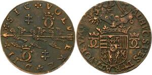 O3541 Rare Jeton Duché Lorraine Charles III Grand duc 1572 TRois alérions TTB++