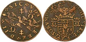 O3542 Rare Jeton Duché Lorraine Charles III Grand duc 1572 TRois alérions