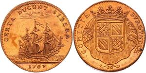 O3552 Jeton Louis XIV Bourgogne soutenue par les princes de Condé 1707 SPL