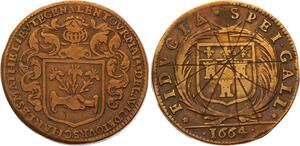 O3577 Jeton Louix XIV Touraine Noblesse Charles Mathé Maire 1664 ->Make offer